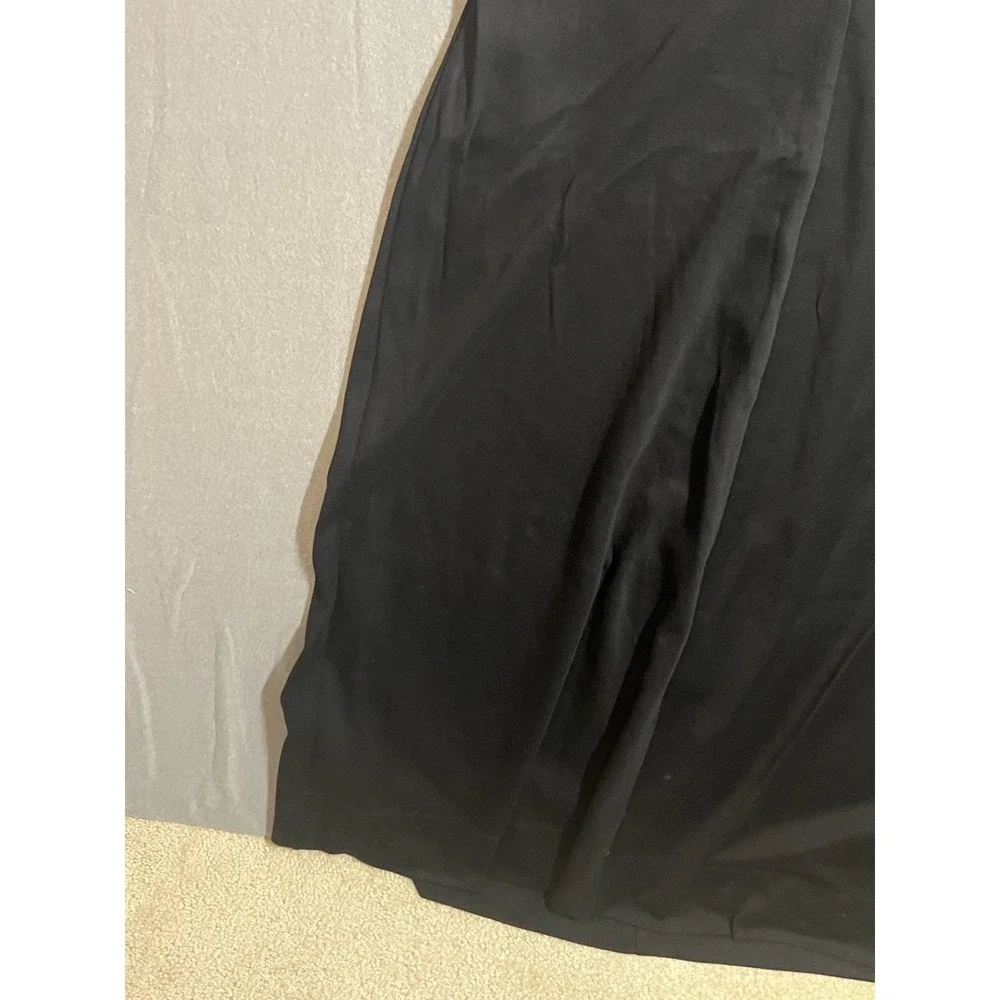 Banana Republic Women's Black Ruched Sheath Dress Size Large Short‎ Sleeve Midi - Picture 6 of 12